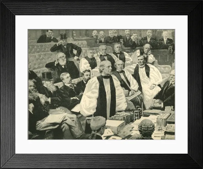 Framed Print : The Parish Council Bill debated in the House of Lords Framed Print : The Parish Council Bill debated in the House of Lords