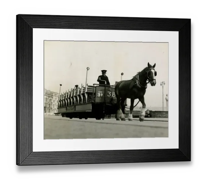 Framed Print : Horse-drawn tram, Douglas, Isle of Man Framed Print : Horse-drawn tram, Douglas, Isle of Man