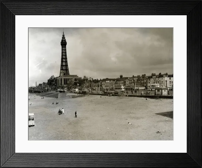 Framed Print : Blackpool Tower and beach, Lancashire Framed Print : Blackpool Tower and beach, Lancashire