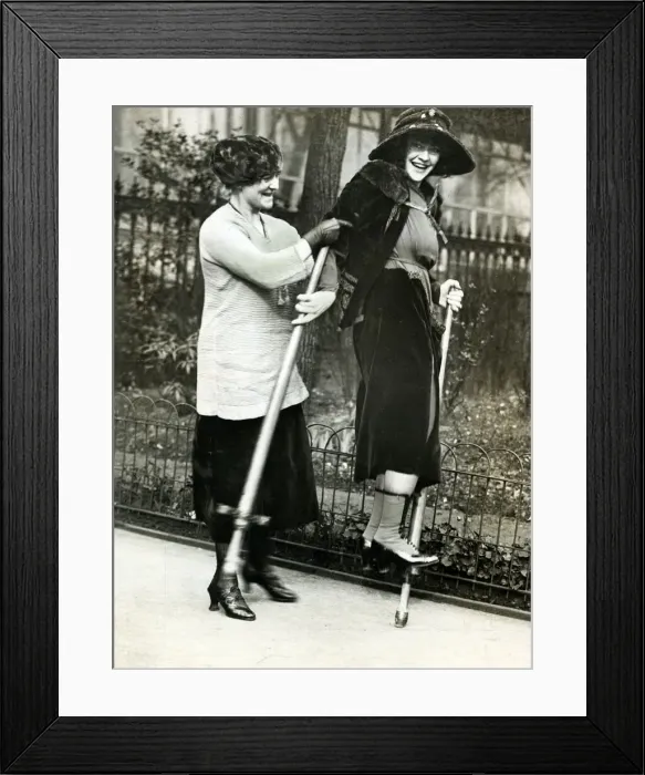Framed Print : Peggy O Neill, actress, with Pogo Sticks Framed Print : Peggy O Neill, actress, with Pogo Sticks