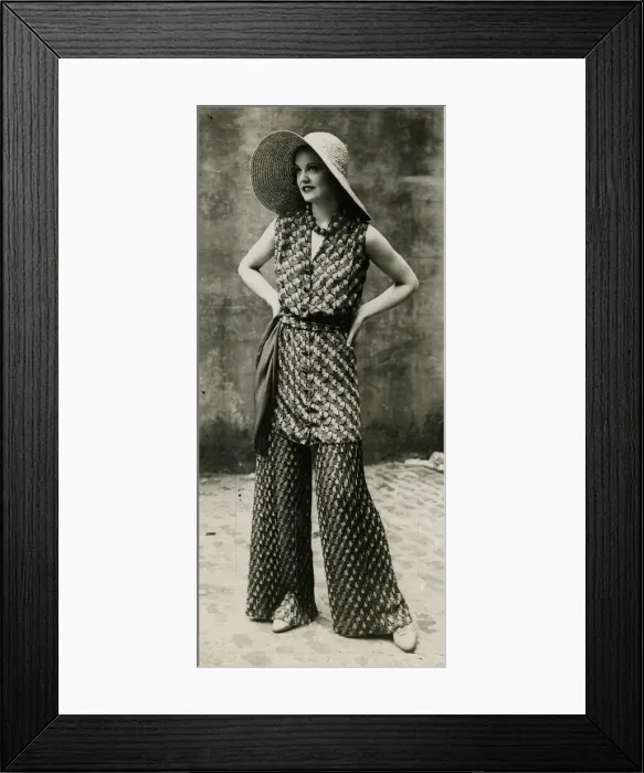 Framed Print : Beach Pyjama Suit by Zyot and Cie, Summer 1931 Framed Print : Beach Pyjama Suit by Zyot and Cie, Summer 1931