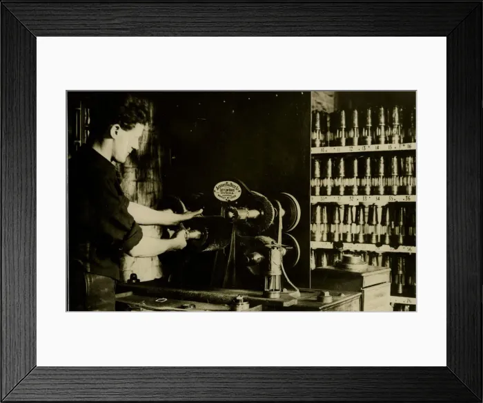 Framed Print : Craftsmen overhauling lamps, South Wales Framed Print : Craftsmen overhauling lamps, South Wales