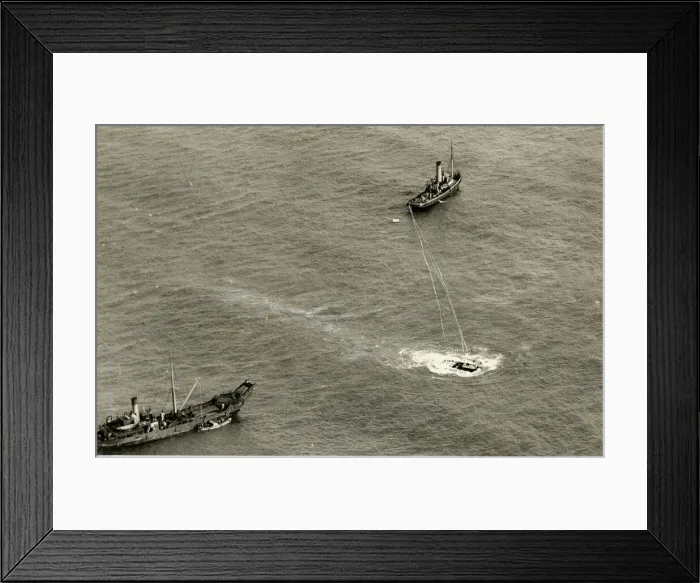 Framed Print : Salvage operations, sunken submarine M2 Framed Print : Salvage operations, sunken submarine M2
