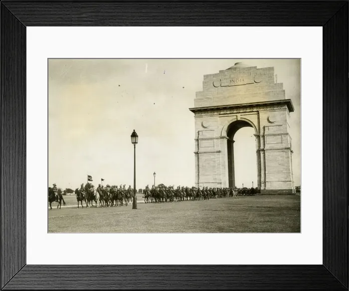 Framed Print : 15th Lancers parade, Memorial Arch, Delhi, India Framed Print : 15th Lancers parade, Memorial Arch, Delhi, India