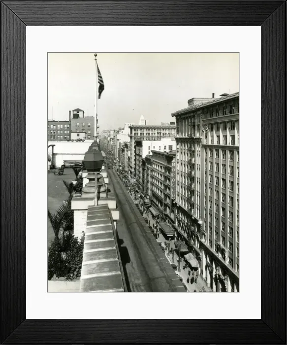 Framed Print : Aerial view of Broadway, near Ninth Street, Los Angeles Framed Print : Aerial view of Broadway, near Ninth Street, Los Angeles
