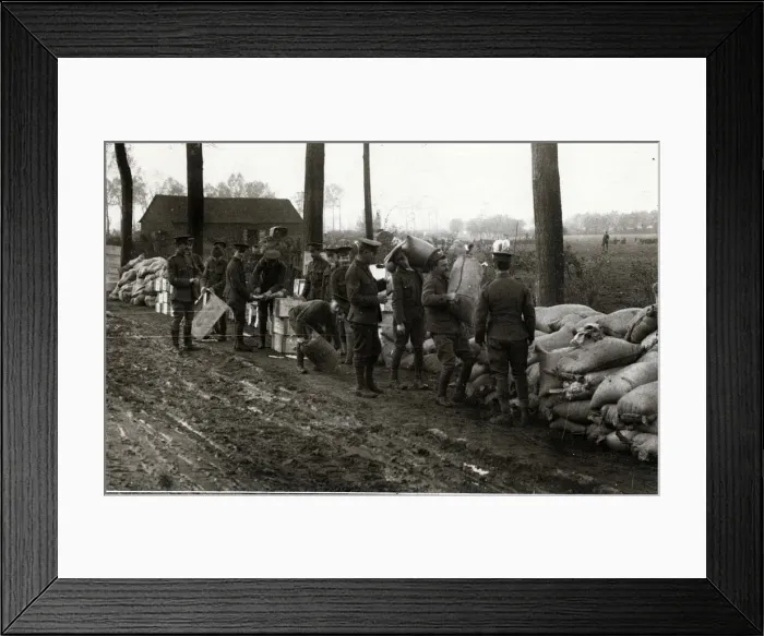 Framed Print : Base Post Office near fighting lines, WW1 Framed Print : Base Post Office near fighting lines, WW1