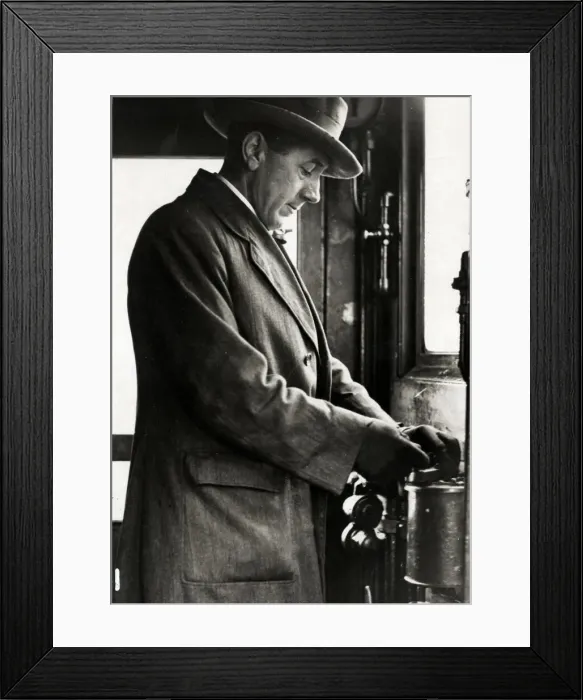 Framed Print : General Strike - volunteer driving electric tube train Framed Print : General Strike - volunteer driving electric tube train