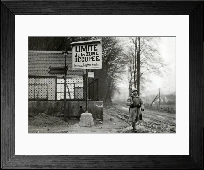 Framed Print : Limit of French Zone in the Ruhr Framed Print : Limit of French Zone in the Ruhr