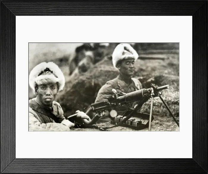 Framed Print : Japanese machine gunners at Chinchow (Jinzhou), China Framed Print : Japanese machine gunners at Chinchow (Jinzhou), China