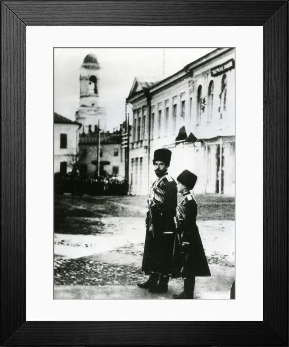 Framed Print : Tsar Nicholas II, Emperor of Russia, and son Alexei Framed Print : Tsar Nicholas II, Emperor of Russia, and son Alexei