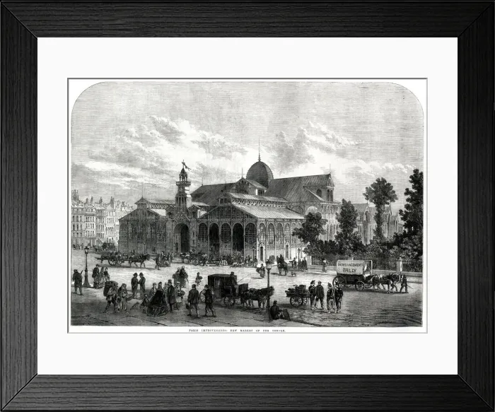 Framed Print : Paris new market of Temple 1865 Framed Print : Paris new market of Temple 1865