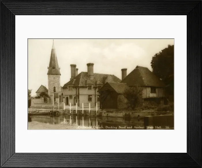 Framed Print : Fordwich Church, Ducking Stool and Ancient Town Hall, Kent Framed Print : Fordwich Church, Ducking Stool and Ancient Town Hall, Kent