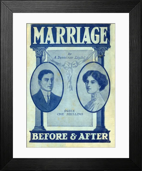 Framed Print : Front cover, Marriage Before & After Framed Print : Front cover, Marriage Before & After