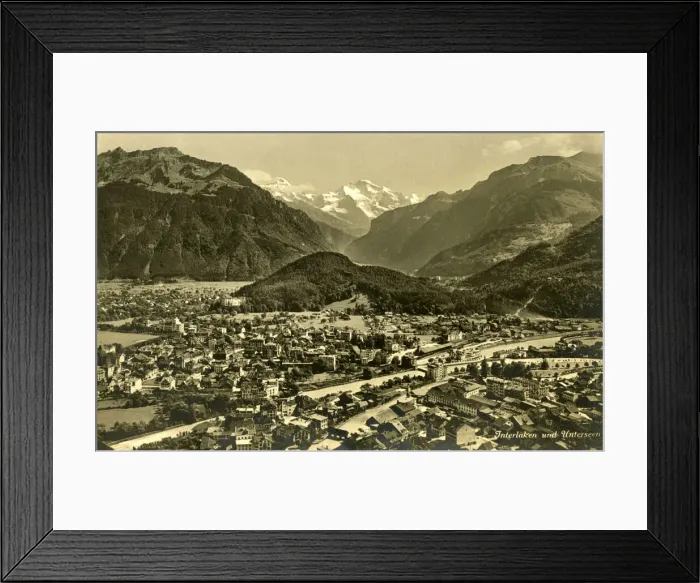 Framed Print : Interlaken and Unterseen, Bern, Switzerland Framed Print : Interlaken and Unterseen, Bern, Switzerland