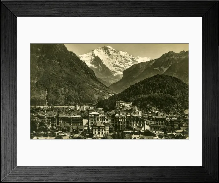 Framed Print : Interlaken and the Jungfrau, Bern, Switzerland Framed Print : Interlaken and the Jungfrau, Bern, Switzerland