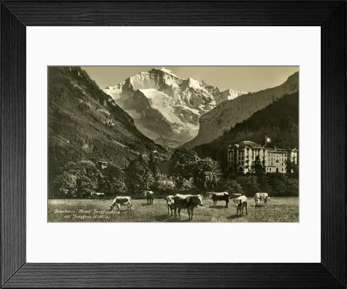Framed Print : Interlaken and the Jungfrau, Bern, Switzerland Framed Print : Interlaken and the Jungfrau, Bern, Switzerland