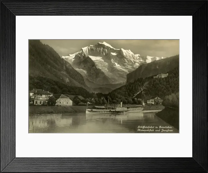 Framed Print : Interlaken, Heimwehfluh and Jungfrau, Bern, Switzerland Framed Print : Interlaken, Heimwehfluh and Jungfrau, Bern, Switzerland
