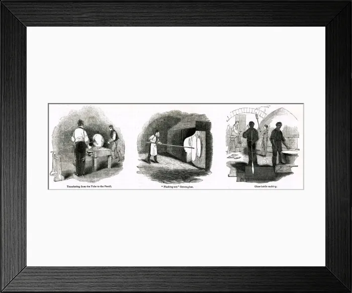 Framed Print : Glass making at Cookson s, South Shields Framed Print : Glass making at Cookson s, South Shields