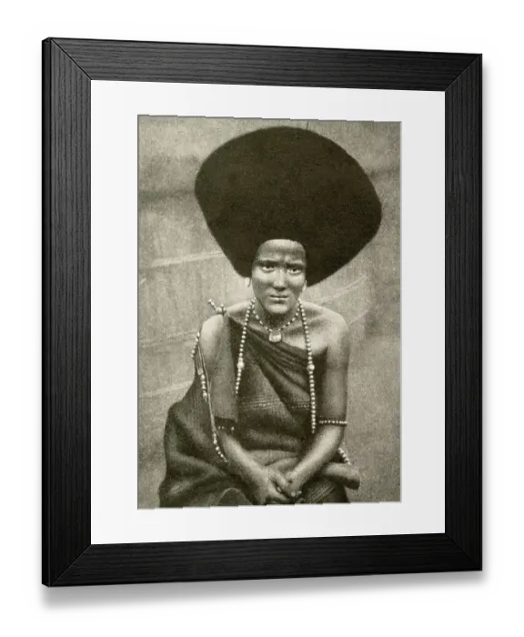 Framed Print : Woman with built-up hair, Abyssinia (Ethiopia), East Africa Framed Print : Woman with built-up hair, Abyssinia (Ethiopia), East Africa
