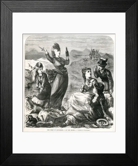 Framed Print : Lunch on the Moors in September 1870 Framed Print : Lunch on the Moors in September 1870