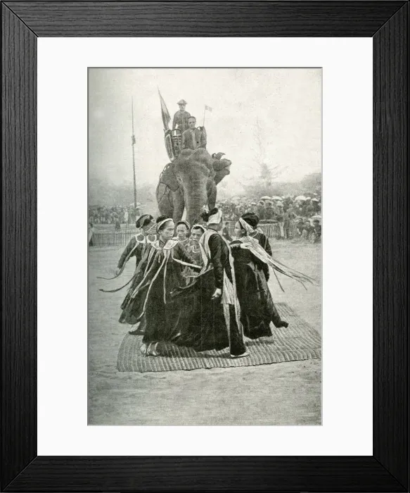 Framed Print : Elephant presentation dance, Nha Trang, South Vietnam Framed Print : Elephant presentation dance, Nha Trang, South Vietnam