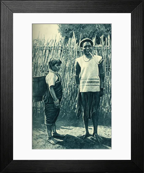 Framed Print : A Moi couple in a village, Vietnam (Annam) Framed Print : A Moi couple in a village, Vietnam (Annam)