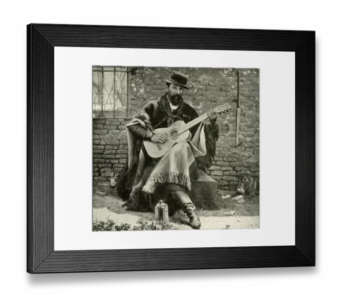 Framed Print : Man playing a guitar, Argentina, South America Framed Print : Man playing a guitar, Argentina, South America