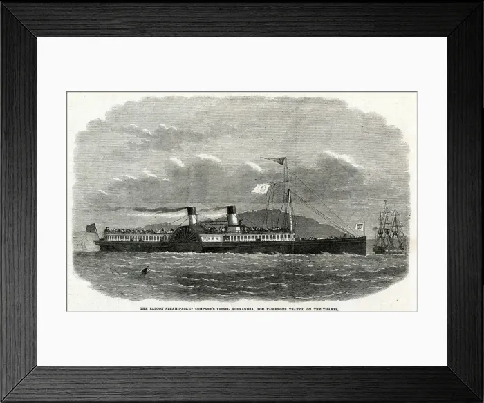 Framed Print : Saloon Steam-Packet Companys vessel Alexandra 1865 Framed Print : Saloon Steam-Packet Companys vessel Alexandra 1865