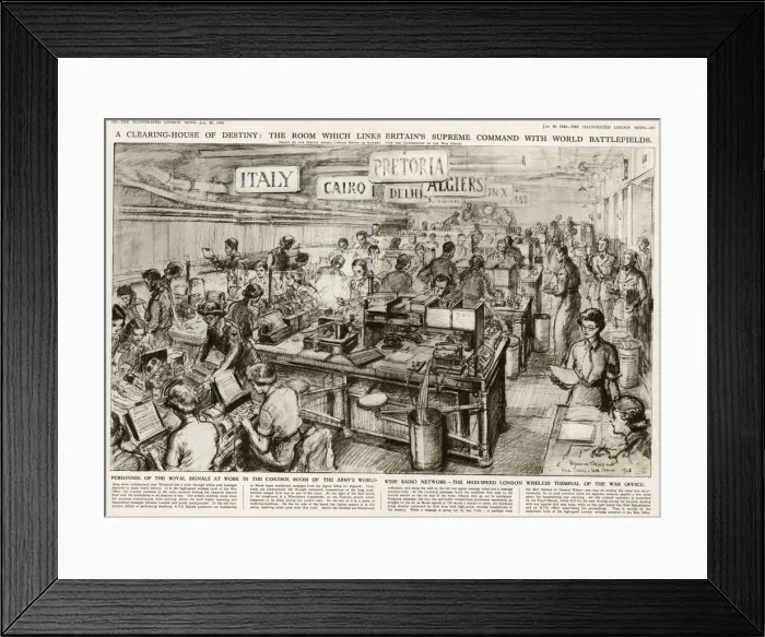 Framed Print : The high-speed London wireless terminal of the War Office Framed Print : The high-speed London wireless terminal of the War Office