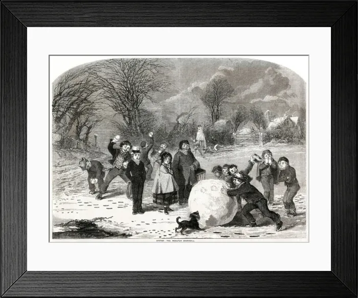 Framed Print : Snowball fight 1857 Framed Print : Snowball fight 1857