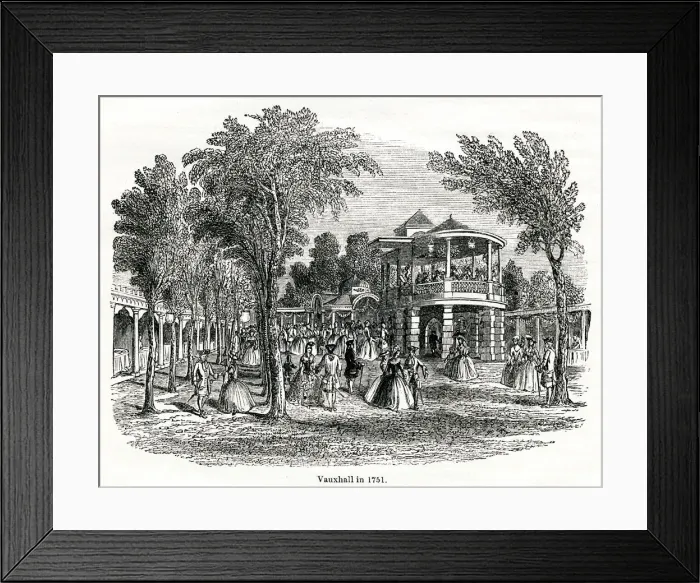 Framed Print : Vauxhall Gardens 1751 Framed Print : Vauxhall Gardens 1751