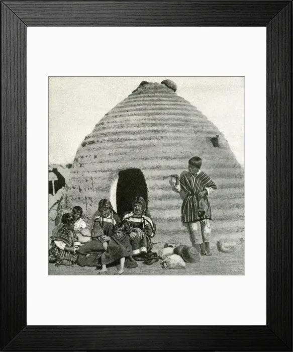 Framed Print : Indigenous family outside hut, Bolivia, South America Framed Print : Indigenous family outside hut, Bolivia, South America