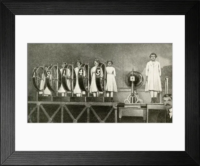 Framed Print : Girls operating the public lottery, Brazil Framed Print : Girls operating the public lottery, Brazil