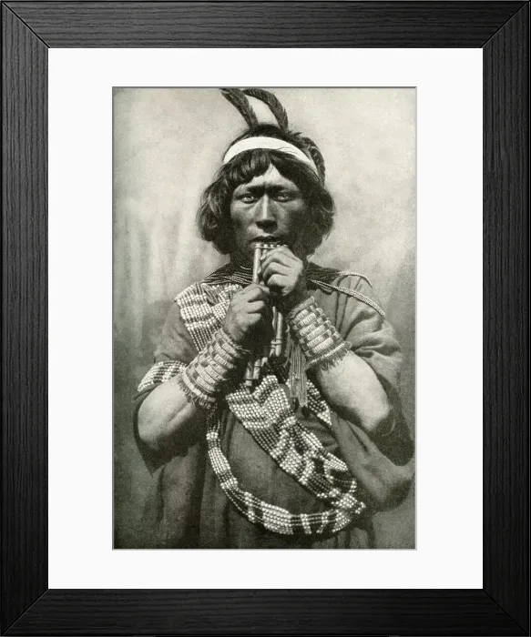 Framed Print : Indigenous musician, Brazil Framed Print : Indigenous musician, Brazil