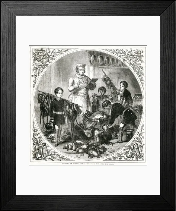 Framed Print : Christmas at Windsor Castle 1856 Framed Print : Christmas at Windsor Castle 1856