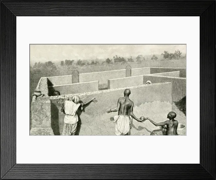 Framed Print : House building by hand, Nigeria, West Africa Framed Print : House building by hand, Nigeria, West Africa