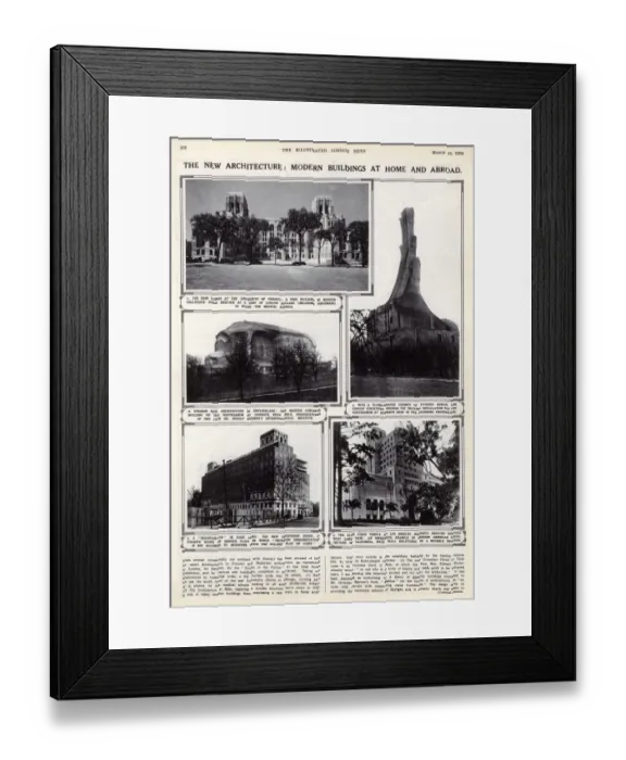 Framed Print : Modern architecture of 1928 Framed Print : Modern architecture of 1928