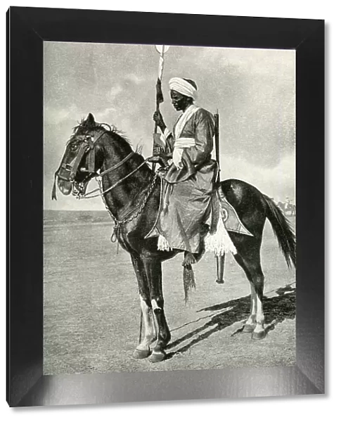 Sheikh on horseback, Sudan Plains, East Central Africa