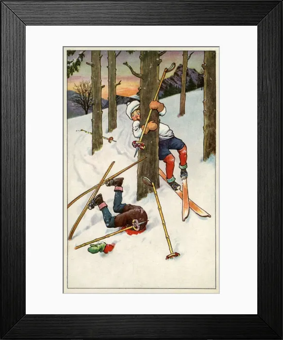Framed Print : Skiing misfortune Framed Print : Skiing misfortune