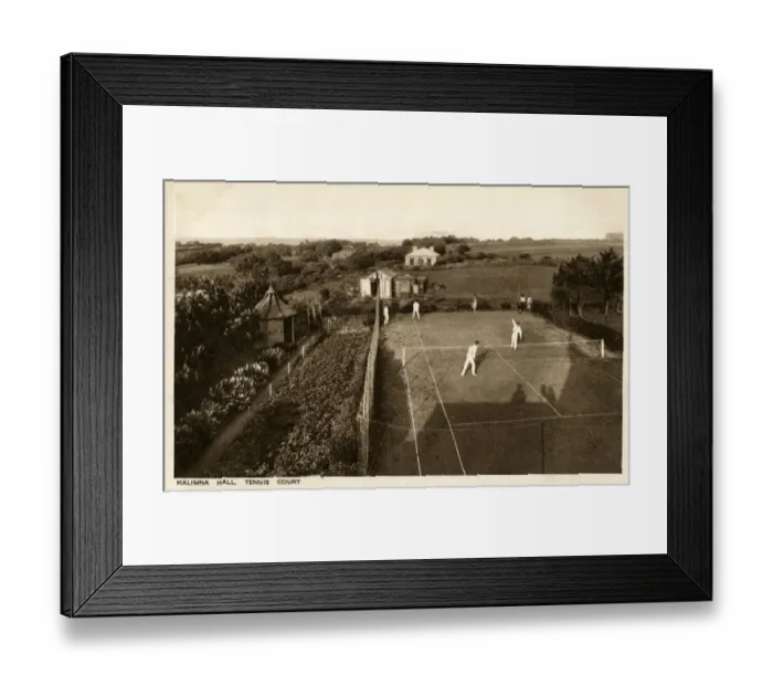 Framed Print : Jersey - Kalimna Hall - Portelet Hotel, Tennis Court Framed Print : Jersey - Kalimna Hall - Portelet Hotel, Tennis Court