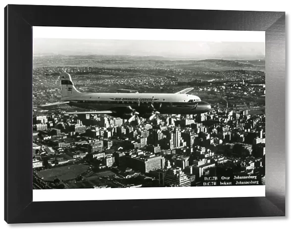 South African Airways DC7B over Johannesburg, South Africa
