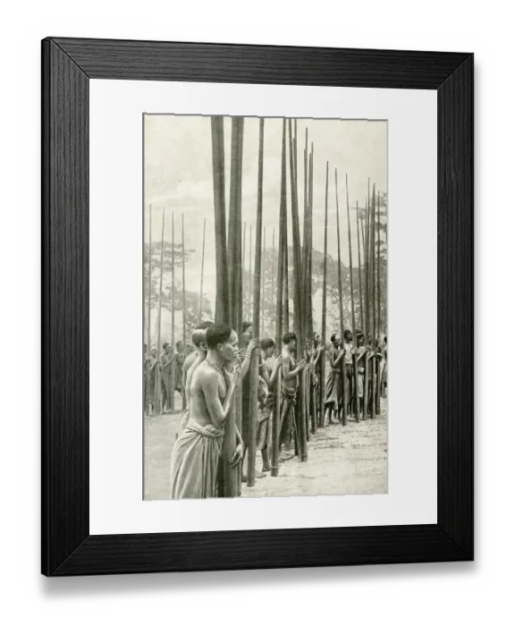 Framed Print : Telegraph poles for railway, Tanganyika, East Africa Framed Print : Telegraph poles for railway, Tanganyika, East Africa