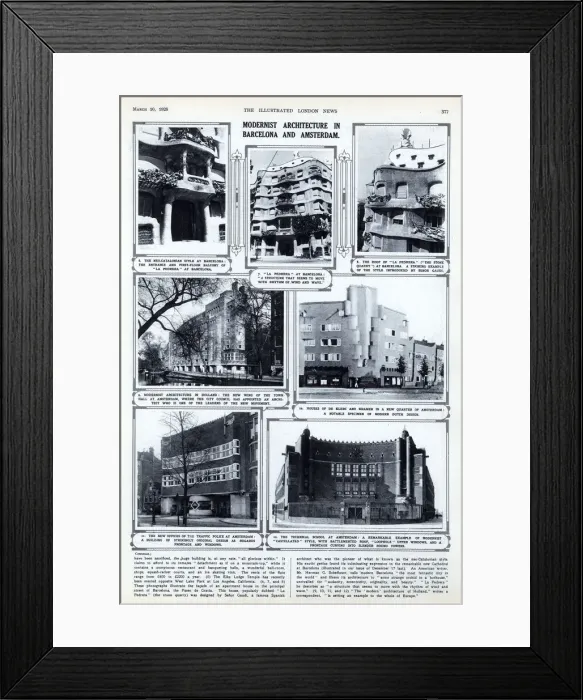Framed Print : Modern architecture of 1928 Framed Print : Modern architecture of 1928