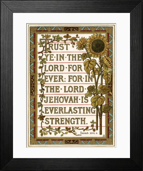 Framed Print : Religious verse 1882 Framed Print : Religious verse 1882