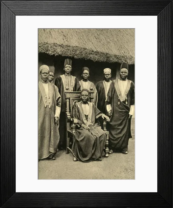 Framed Print : King of Bunyoro and chiefs, Western Uganda, East Africa Framed Print : King of Bunyoro and chiefs, Western Uganda, East Africa