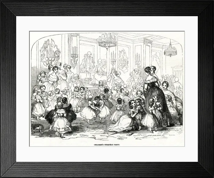 Framed Print : Childrens Christmas party 1847 Framed Print : Childrens Christmas party 1847