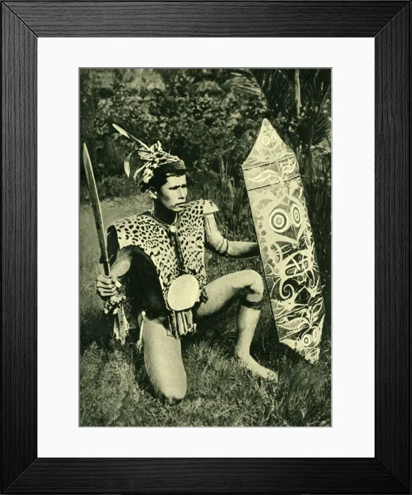 Framed Print : Kalimantan chief of Borneo, SE Asia Framed Print : Kalimantan chief of Borneo, SE Asia