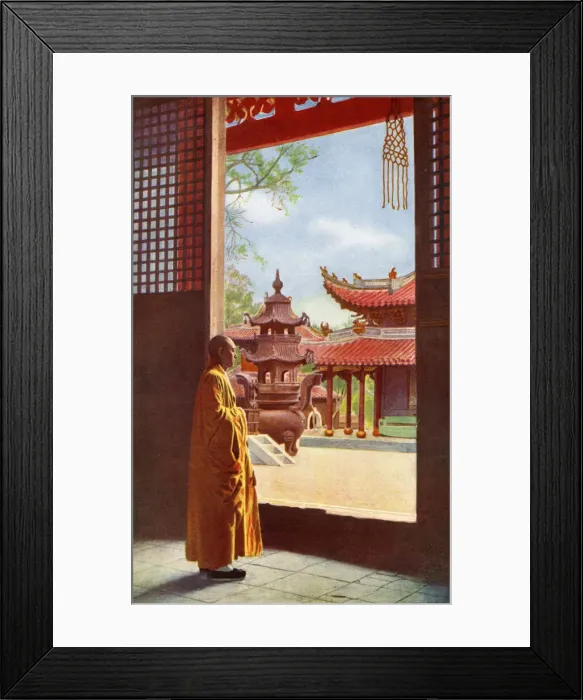 Framed Print : Buddhist scene on the island of Putou, China, East Asia Framed Print : Buddhist scene on the island of Putou, China, East Asia