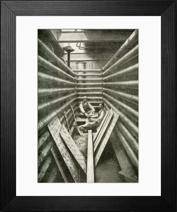 Framed Print : Tank room for boiling nitrate, Chile, South America Framed Print : Tank room for boiling nitrate, Chile, South America
