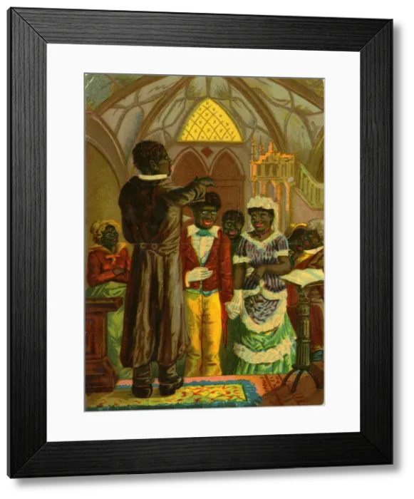 Framed Print : American Racial Stereotypes - The Wedding Framed Print : American Racial Stereotypes - The Wedding